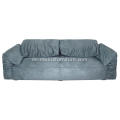 Importiertes frostiertes Ledergrau Baxter -Sofa